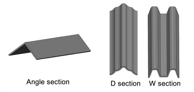 Trois types de palissade pâlit, ils sont section d'angle, section de D, section de W.