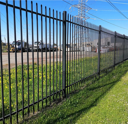 New Design Cheap Wrought Iron Fence Panel Steel Metal Picket Ornamental Fence