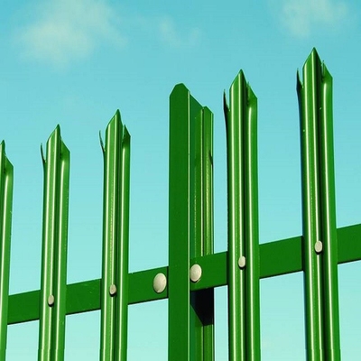 Steel hot dipped  Powdered Coated Pre Galvanised w pale Palisade Fencing