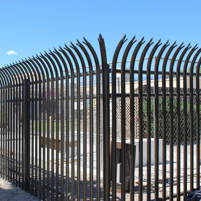 Steel hot dipped  Powdered Coated Pre Galvanised w pale Palisade Fencing