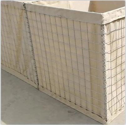 Olive Green Gabion Military Sand Wall Hesco Barrier PVC Coated 300g/M2