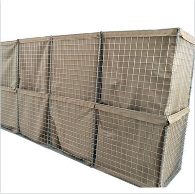 Olive Green Gabion Military Sand Wall Hesco Barrier PVC Coated 300g/M2