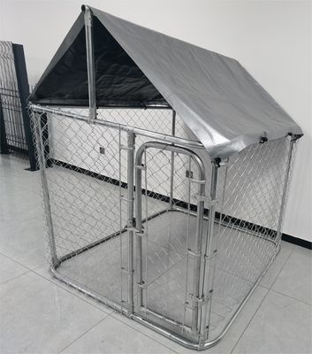 Galvanisée Maillage de fil de chaîne avec canopée imperméable cage de chien